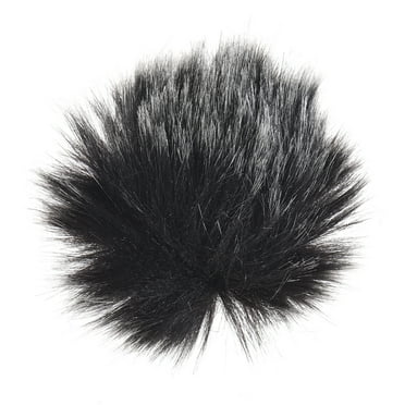 CoMica Furry Outdoor Microphone Wind Muff for Compact Lapel Lavalier Mics Black